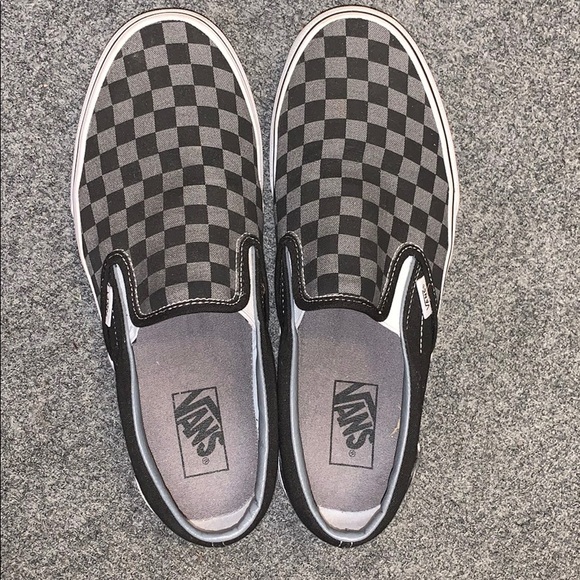 Vans Other - Black and Grey Checkered Slip on Vans
